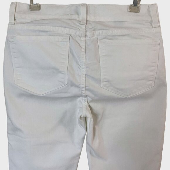 NYDJ Lift-Tuck Crop Capri Denim Jeans Women's Size 8P White Casual Comfort Fit - Picture 6 of 12